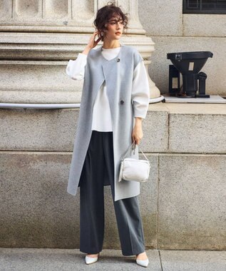 23区 【CLASSY.11月号掲載/洗える】ドライ2WAYストレッチ ワイドパンツ グレー系