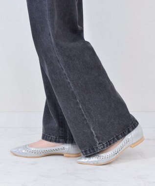 Bridget Birkin 【Bridget Birkin】編み込みフラットシューズ シルバー