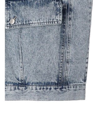 Green Parks ・ＥＬＥＮＣＡＲＥ　ＤＵＥ　ノーカラーデニムベスト Blue