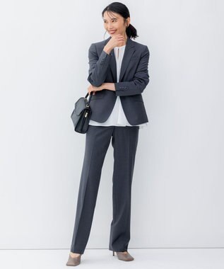 23区 スプリットレザーショルダー バッグ ブラック系