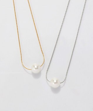 Phoebe 【金属アレルギー対応】ワントップパールネックレス　シルバー/サージカルステンレス シルバー