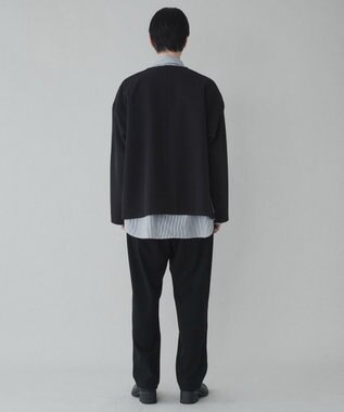 WEGO 【ユニセックス着用ITEM】トロミノーカラーブルゾン ブラック
