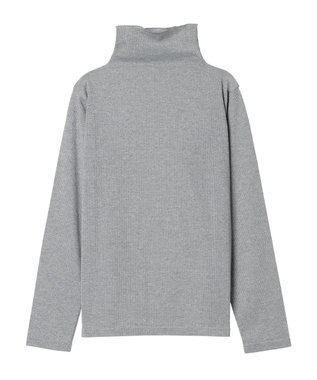 Green Parks ラメリブタートルカットソー Gray