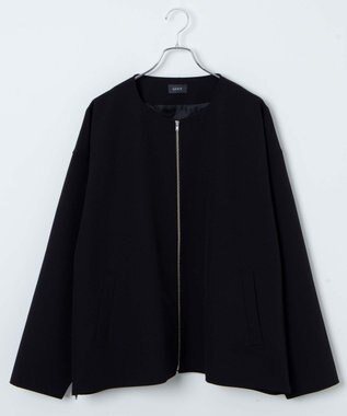 WEGO 【ユニセックス着用ITEM】トロミノーカラーブルゾン ブラック