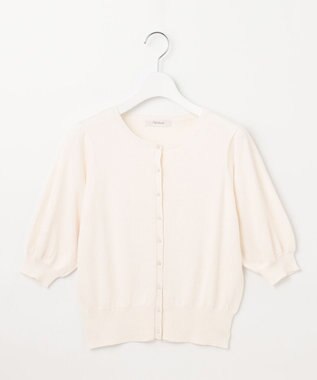 Feroux 【接触冷感・UVカット】ハーフスリーブ カーディガン ホワイト系