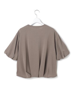 23区 【WEB&一部店舗限定/接触冷感】ツイストコットンプレーティング バルーンスリーブ カットソー ブラウン系