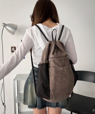 WEGO サイドメッシュポケットナップサック ブラウンその他