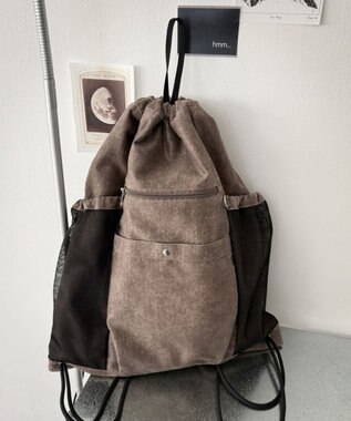 WEGO サイドメッシュポケットナップサック ブラウンその他