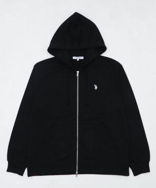 WEGO 【WEB限定/ユニセックス着用ITEM/25年秋冬新作/SMLサイズ展開】別注U.S.POLO ASSN.　ZIPパーカー ブラック