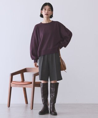 AMERICAN HOLIC イージーケアタックハーフパンツ Gray Mixture