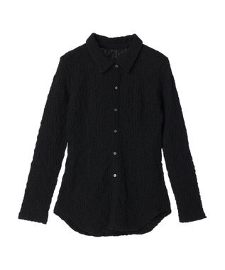 Green Parks AnriettMusee ふくれジャガードシャツ Black