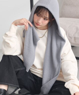 earth music&ecology サイドリブロゴスウェット Ivory