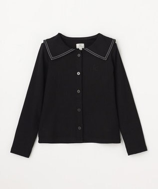 組曲 KIDS 【110-140㎝】 セーラーカラー リブトップス ブラック