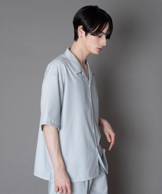 WEGO 【ユニセックス着用ITEM/SMLサイズ展開】 TRオープンカラーシャツ（SS） ライトグレー