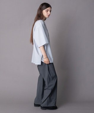 WEGO 【ユニセックス着用ITEM/SMLサイズ展開】 TRオープンカラーシャツ（SS） ライトグレー