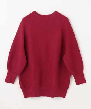 ANY L 【洗濯機可/6色展開】ラウンドネックガーターニット レッド