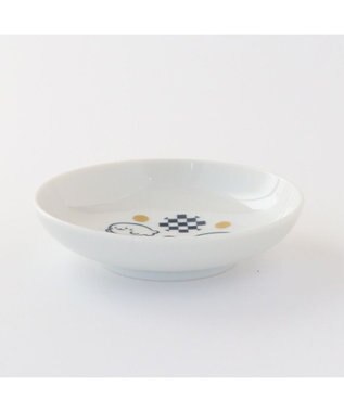 Mother garden しろたん 豆皿 5枚セット 《正面 市松 水玉 千鳥 雲》 5枚セット