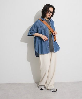 Green Parks 半袖シアーデニムシャツ Indigo