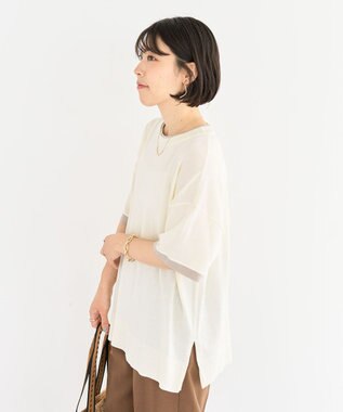 Green Parks 冷やっとすずやかレイヤーニットプルオーバ Off White