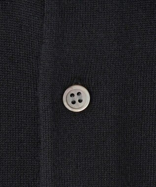 GOTAIRIKU オリジナル設計【洗える/チクチクしにくい/ピリングしにくい】イタリア糸 ハイゲージ  ニットポロ_WOOL100% ブラック系