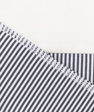 ANY L 【洗濯機可】ラウンドヘムコンビインナー オフ×ストライプ