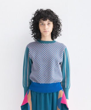 COQ GEO BORDER プルオーバーニット