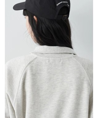 earth music&ecology ハーフジップショートプルオーバー Light Gray