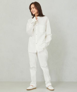 JOSEPH ABBOUD MOUNTAIN 【SPACE／UNISEX】オーバーペイズリー シャツ ホワイト系6