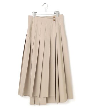 23区 【GOLD LABEL】タスランタイプライター アシンメトリー ラップスカート モカ