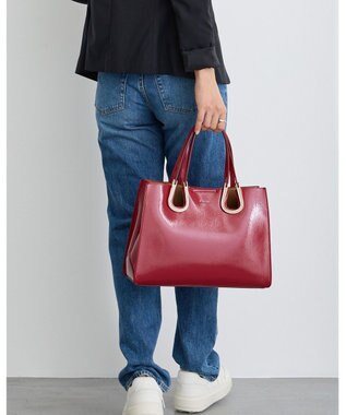 MioFIRANO ホースシューエナメルハンドバッグ 2WAY　FIRANO フィラノ RED