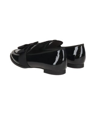 Bridget Birkin ＜抗菌消臭＞【Bridget Birkin】グログランリボンレインローファー ブラックエナメル