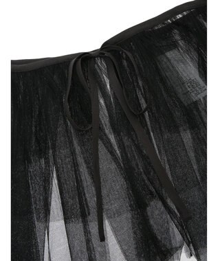 Green Parks マルチｗａｙチュールプリーツベルト Black