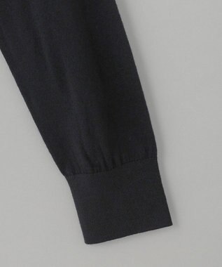 GOTAIRIKU オリジナル設計【洗える/チクチクしにくい/ピリングしにくい】イタリア糸 ハイゲージ  ニットポロ_WOOL100% ブラック系