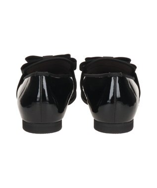 Bridget Birkin ＜抗菌消臭＞【Bridget Birkin】グログランリボンレインローファー ブラックエナメル