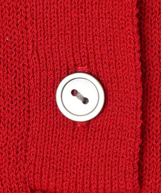 組曲 L ポロ襟 ニットプルオーバー レッド系