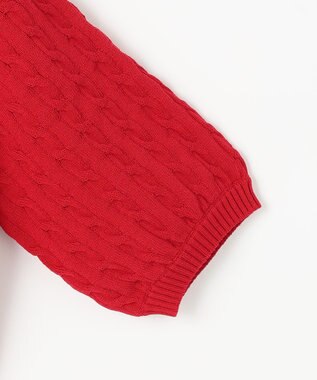 組曲 L ポロ襟 ニットプルオーバー レッド系