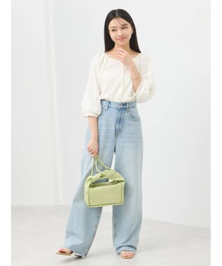 earth music&ecology フラワーレースブラウス Off White