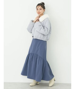 earth music&ecology イレヘム切替スカート Blue