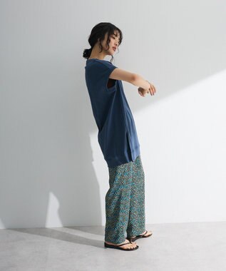 Green Parks 今年っぽフレンチスリーブカットチュニック Navy