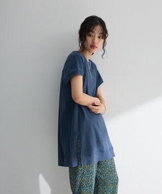 Green Parks 今年っぽフレンチスリーブカットチュニック Navy