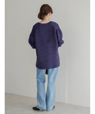 AMERICAN HOLIC ミックスヤーンカフタンニットプルオーバー Purple