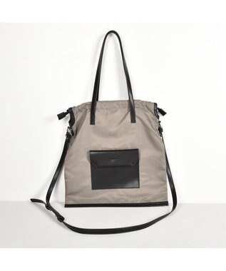 Y'SACCS ドローストリング2WAYトート Sサイズ グレージュ