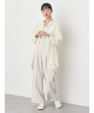 earth music&ecology バックデザインシャツ Light Yellow