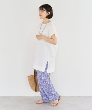 Green Parks 今年っぽフレンチスリーブカットチュニック Off White