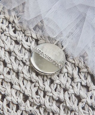 style code 【MERCURYDUO/マーキュリーデュオ】チュールフリル 雑材バケツ型ショルダーバッグ グレー