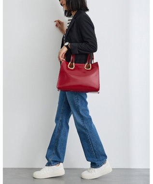 MioFIRANO ホースシューエナメルハンドバッグ 2WAY　FIRANO フィラノ RED
