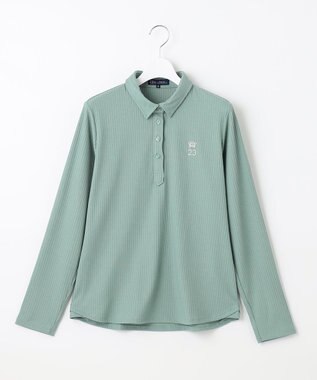 23区GOLF 飽きずに使えるベーシックアイテム【WOMEN】】 リブポロシャツ ライトグリーン系