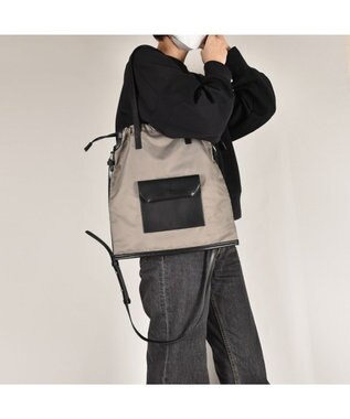 Y'SACCS ドローストリング2WAYトート Sサイズ グレージュ