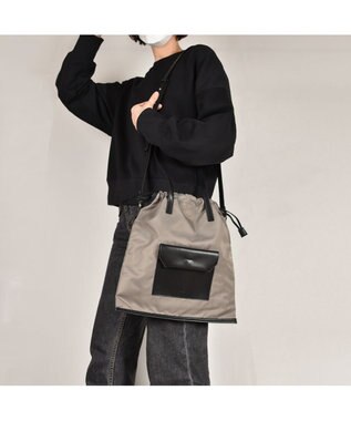 Y'SACCS ドローストリング2WAYトート Sサイズ グレージュ