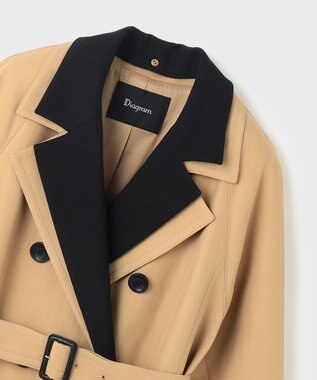 GRACE CONTINENTAL ジャケットレイヤードトレンチ キャメル